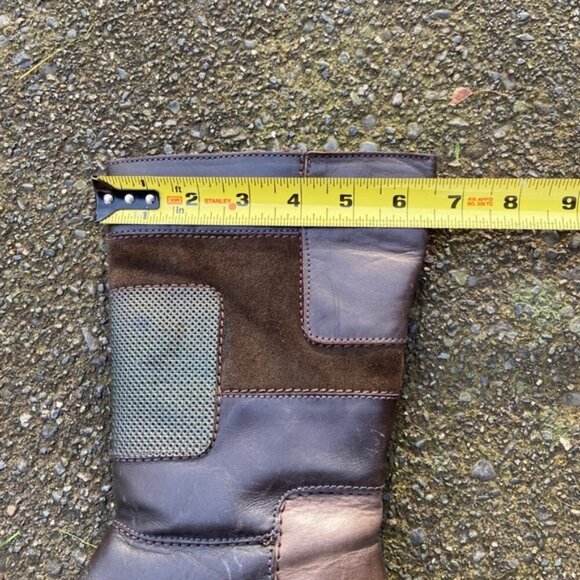 Naot Paradise Black Suede & Leather Mid-Calf Boot Sz 38 - Picture 9 of 11